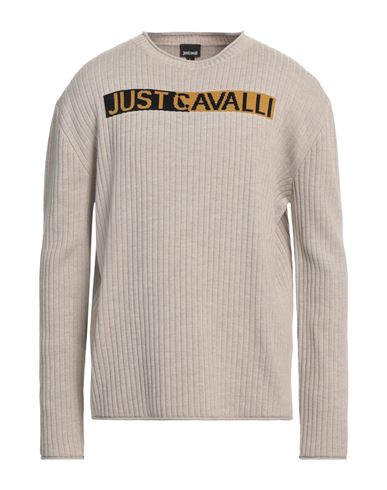 Just Cavalli Man Sweater Beige Size Xxl Wool, Acrylic, Polyamide