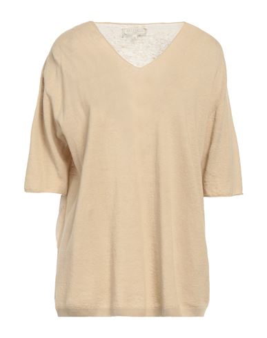 Antonelli Woman Sweater Beige Size S Linen, Cotton