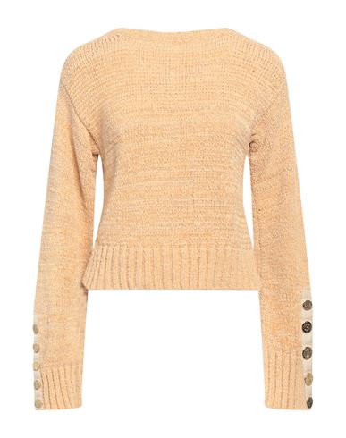 Loewe Woman Sweater Sand Size S Cotton, Polyamide, Rayon In Beige