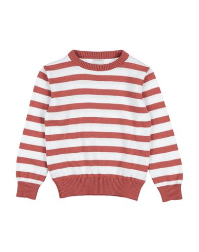 Lalalù Toddler Boy Sweater Rust Size 4 Cotton In Red