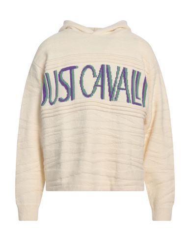 Just Cavalli Man Sweater Ivory Size Xxl Polyamide, Acrylic, Cotton, Wool, Synthetic Fibers In White