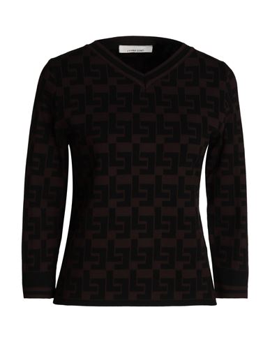 Liviana Conti Woman Sweater Dark Brown Size 8 Viscose, Polyester