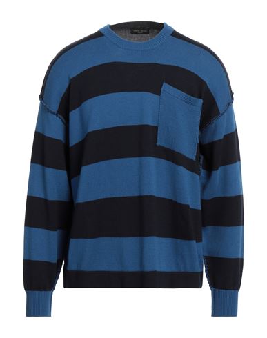 Roberto Collina Man Sweater Blue Size 38 Cotton