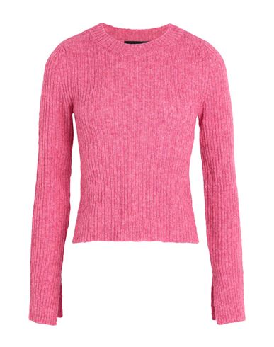 Vero Moda Woman Sweater Fuchsia Size Xl Recycled Polyester, Polyester, Acrylic, Synthetic Fibers, Wo In Pink