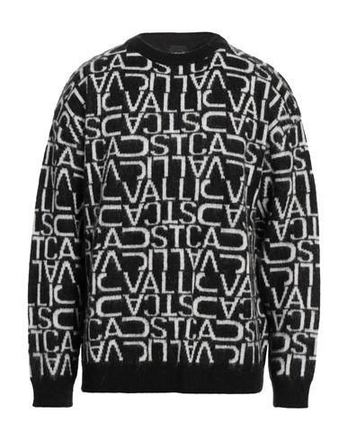 Just Cavalli Man Sweater Black Size Xl Acetate, Polyamide, Mohair Wool