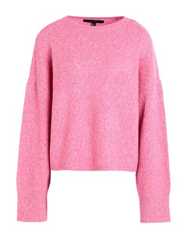 Vero Moda Woman Sweater Fuchsia Size Xl Recycled Polyester, Polyester, Wool, Nylon, Elastane In Pink