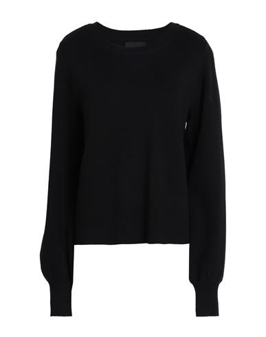 Pieces Woman Sweater Black Size L Liva Reviva By Birla Cellulose, Polyester, Nylon