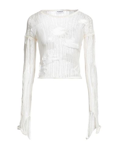 Shop Dondup Woman Sweater Ivory Size M Cotton, Polyamide In White