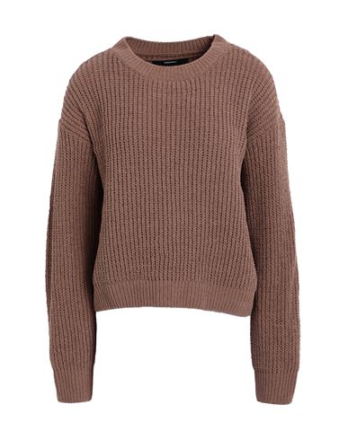 Vero Moda Woman Sweater Brown Size Xl Polyester