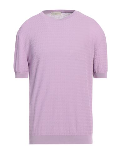 Filippo De Laurentiis Man Sweater Lilac Size 46 Cotton In Purple