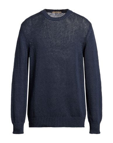 Nuur Man Sweater Slate Blue Size 44 Cotton, Linen
