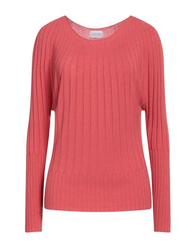 Luckylu  Milano Luckylu Milano Woman Sweater Coral Size L Viscose, Polyester In Red