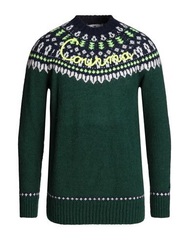 Mc2 Saint Barth Heron Nordic Soft Man Sweater Dark Green Size L Acrylic, Polyamide, Alpaca Wool