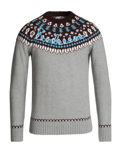 Mc2 Saint Barth Heron Nordic Soft Man Sweater Grey Size L Acrylic, Polyamide, Alpaca Wool