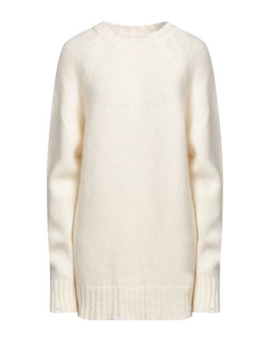 Maison Flaneur Maison Flâneur Woman Sweater Cream Size 8 Alpaca Wool, Polyamide, Wool In White