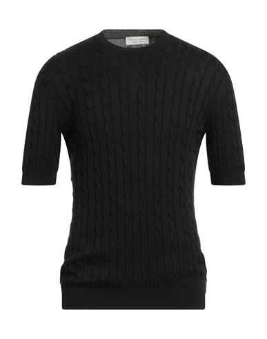 Filippo De Laurentiis Man Sweater Black Size 42 Cotton In Black