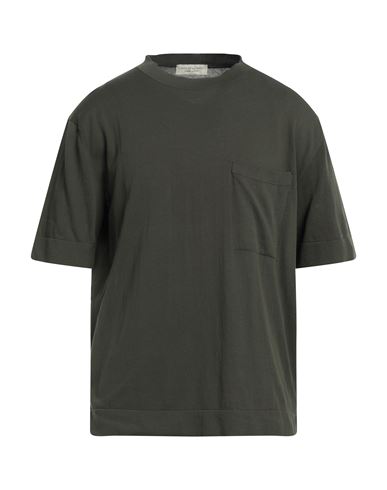 Filippo De Laurentiis Man Sweater Military Green Size 40 Cotton