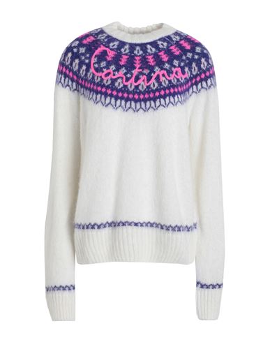 Mc2 Saint Barth New Queen Nordic Soft Woman Sweater White Size S Acrylic, Polyamide, Alpaca Wool
