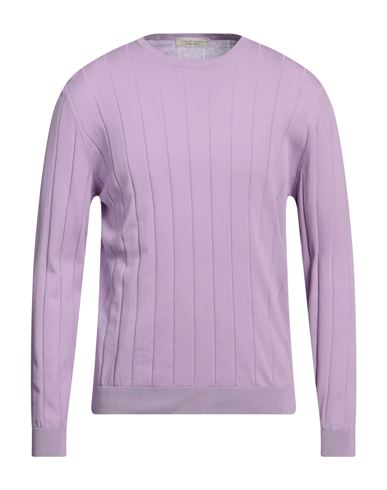 Shop Filippo De Laurentiis Man Sweater Lilac Size 40 Cotton In Purple