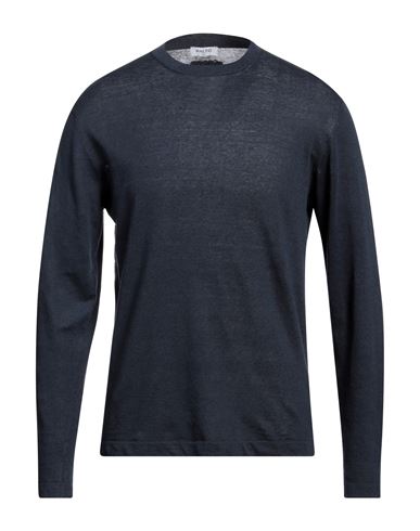 Shop Paltò Man Sweater Navy Blue Size M Linen, Cotton