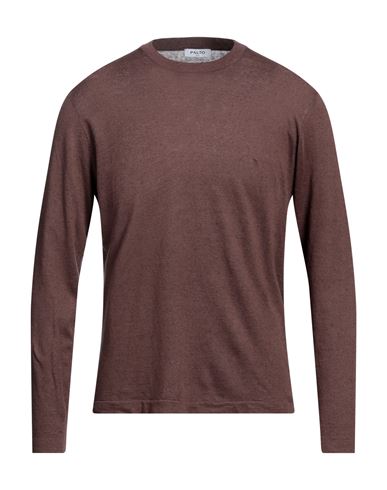 Shop Paltò Man Sweater Brown Size M Linen, Cotton
