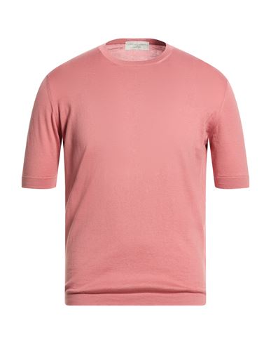 Filippo De Laurentiis Man Sweater Salmon Pink Size 40 Cotton In Pink