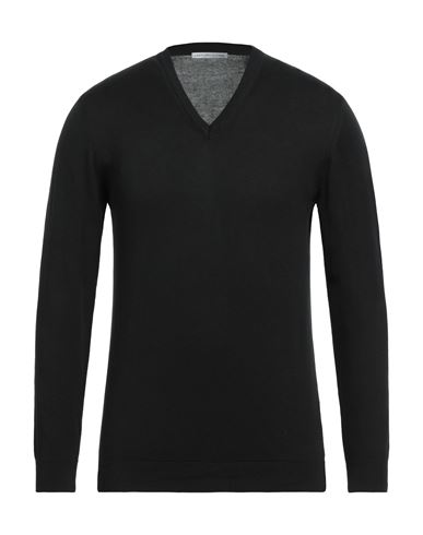 Grey Daniele Alessandrini Man Sweater Black Size 38 Cotton