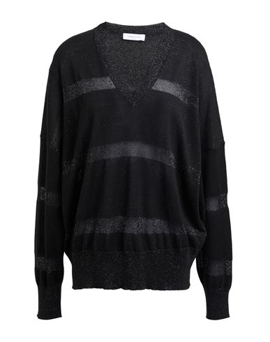 Fabiana Filippi Woman Sweater Black Size 0 Hemp, Viscose, Cotton, Polyester In Black