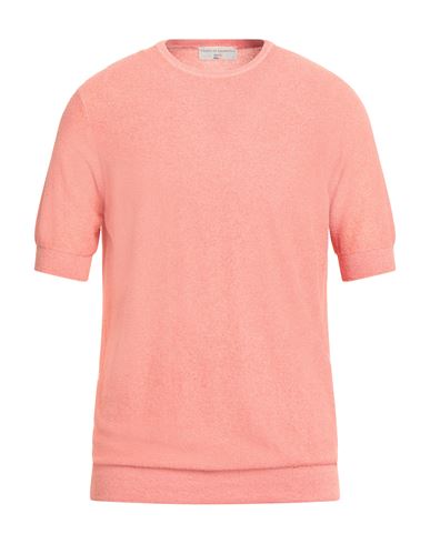 Filippo De Laurentiis Man Sweater Salmon Pink Size 42 Cotton, Polyamide
