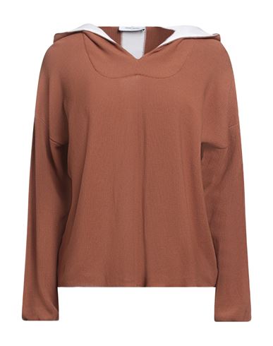 Gran Sasso Woman Sweater Brown Size 6 Cotton