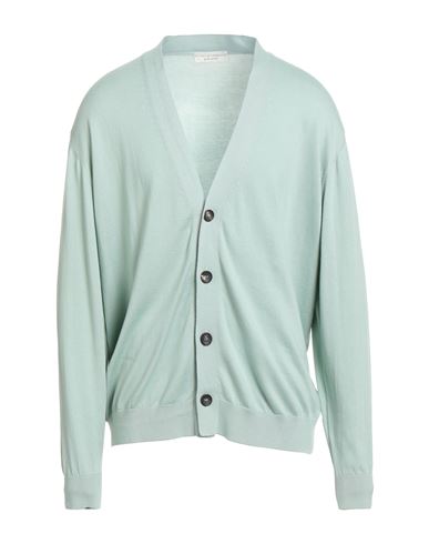 Filippo De Laurentiis Man Cardigan Turquoise Size 48 Cotton In Blue