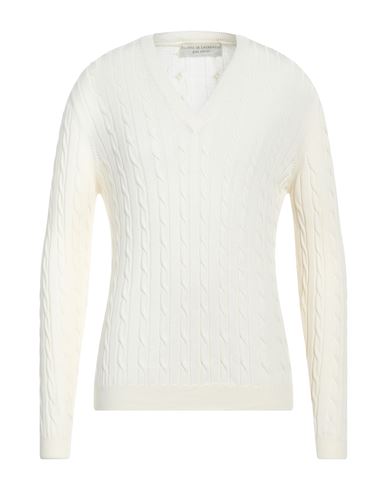 Filippo De Laurentiis Man Sweater Ivory Size 40 Cotton In White