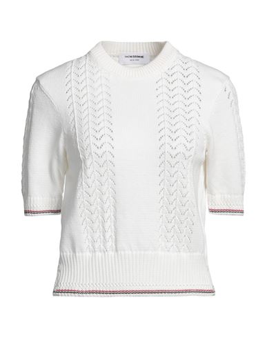 Thom Browne Woman Sweater White Size 4 Cotton