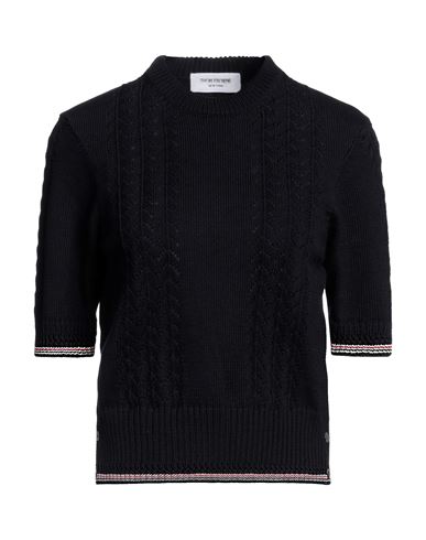 Thom Browne Woman Sweater Midnight Blue Size 6 Cotton