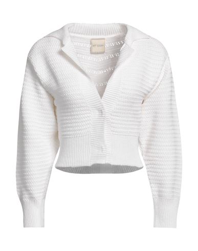 Shop Art Essay Woman Cardigan White Size Xs Cotton