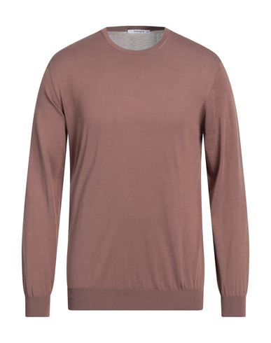 Kangra Man Sweater Brown Size 40 Silk, Cotton