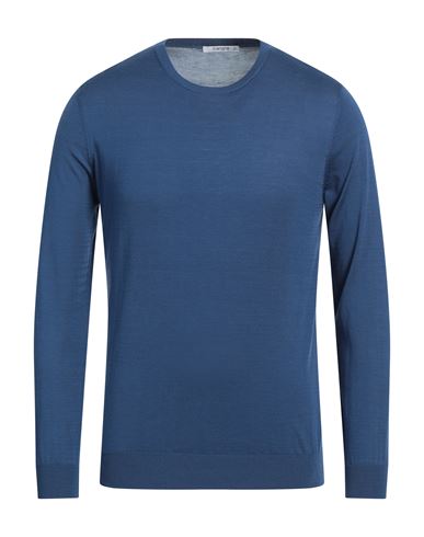 Kangra Man Sweater Navy Blue Size 38 Silk, Cotton
