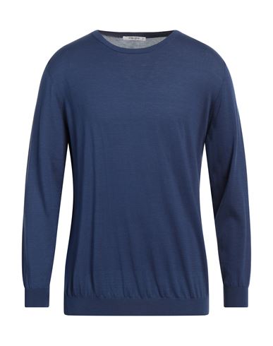 Kangra Man Sweater Blue Size 44 Silk, Cotton