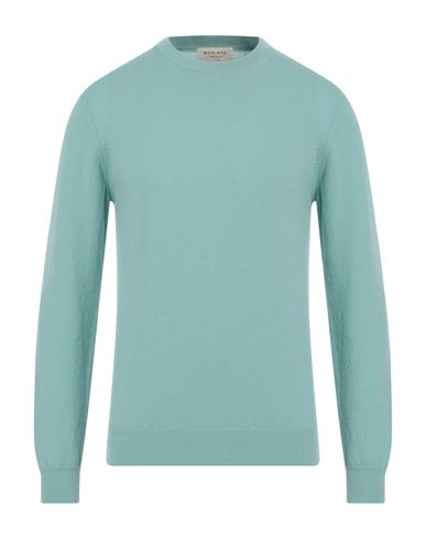 Shop Wool & Co Man Sweater Turquoise Size L Wool, Cashmere In Blue