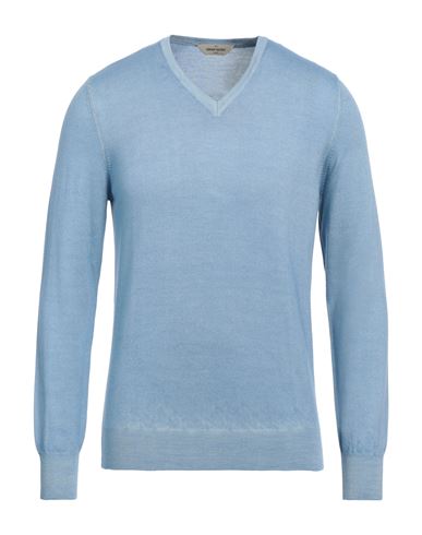 Gran Sasso Man Sweater Light Blue Size 40 Virgin Wool