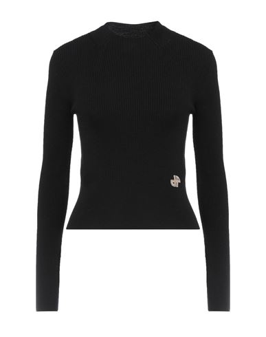 Patou Woman Sweater Black Size L Merino Wool, Polyamide, Elastane
