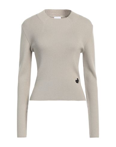 Patou Woman Sweater Sand Size L Merino Wool, Polyamide, Elastane In Gray