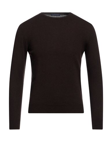 Shop Bramante Man Sweater Dark Brown Size L Merino Wool, Cashmere