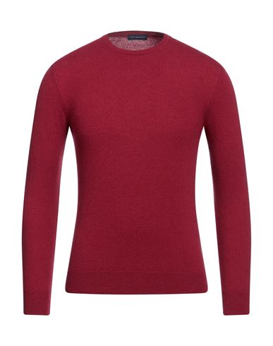Shop Bramante Man Sweater Garnet Size M Merino Wool, Cashmere In Red
