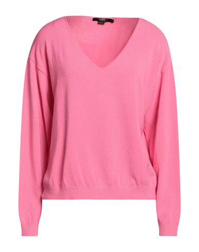 Seventy Sergio Tegon Woman Sweater Fuchsia Size L Viscose, Polyamide, Elastane In Pink