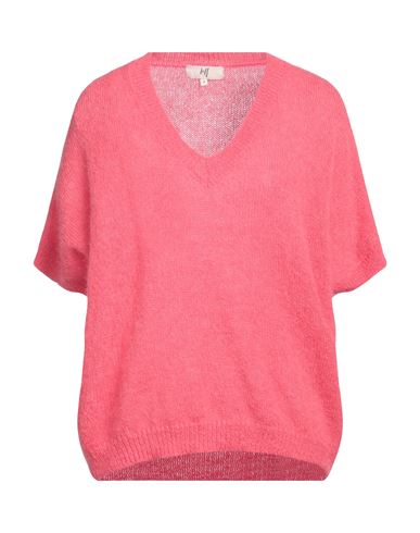 Jeff Woman Sweater Fuchsia Size 3 Mohair Wool, Alpaca Wool, Polyamide In Pink
