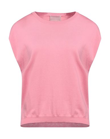 Hemisphere Woman Sweater Pink Size 12 Wool, Elastane
