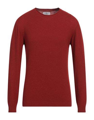 Shop Bellwood Man Sweater Rust Size 42 Cashmere, Silk In Red