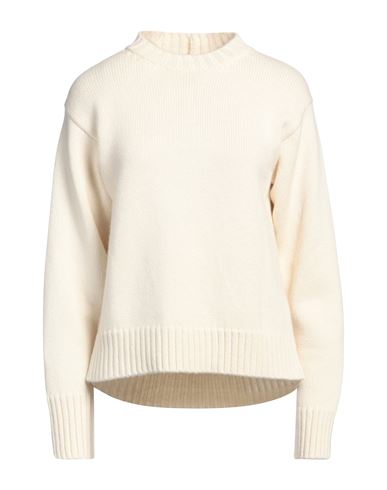 Jil Sander Woman Sweater Ivory Size 2 Cashmere, Cotton, Polyester In White