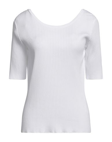 Margittes Woman Sweater White Size 12 Modal, Cotton, Elastane